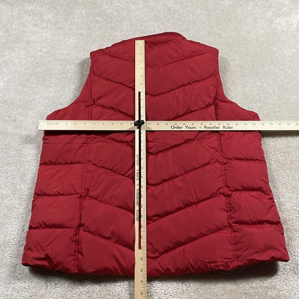 Lands' End Vest Womens 1X Red Down Puffer Quilted Full Zip HyperDry Insulated - Picture 4 of 6